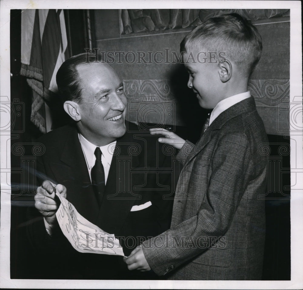 1953 Press Photo Wash DC Atty General William Rogers, son Douglas