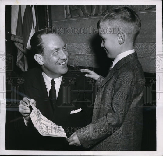 1953 Press Photo Wash DC Atty General William Rogers, son Douglas