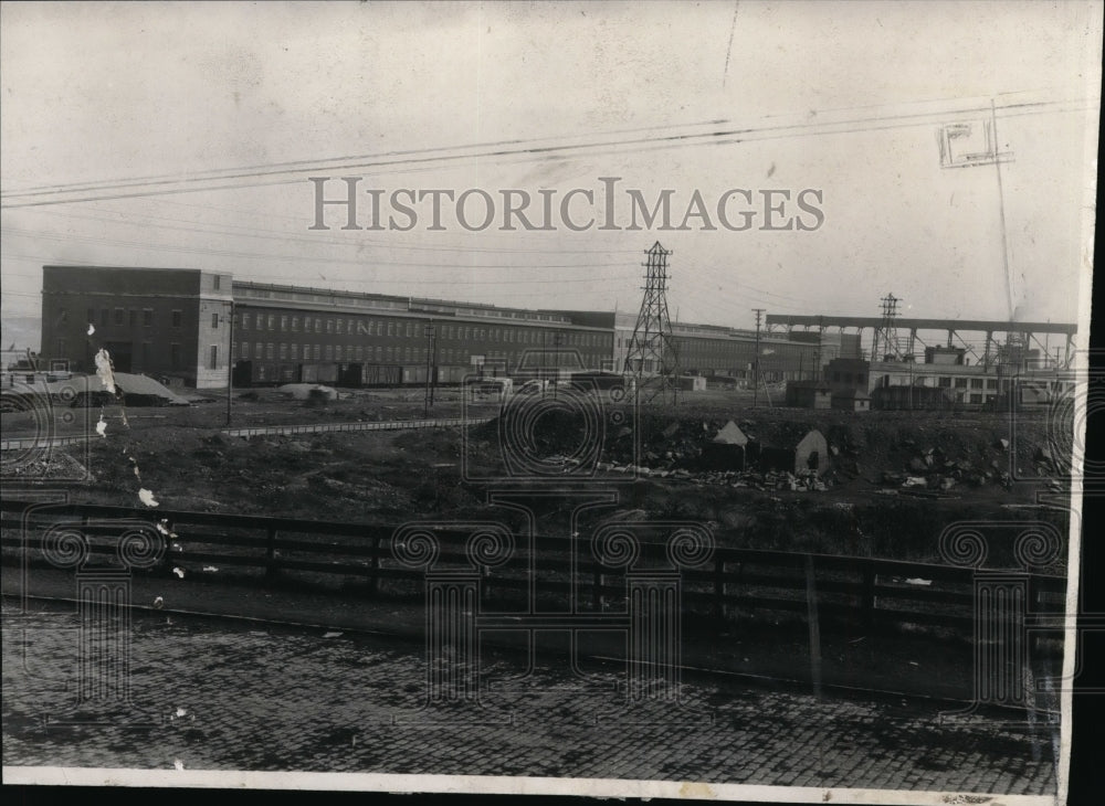 1928 Press Photo Halifax Canada & construction work going on - nex86099