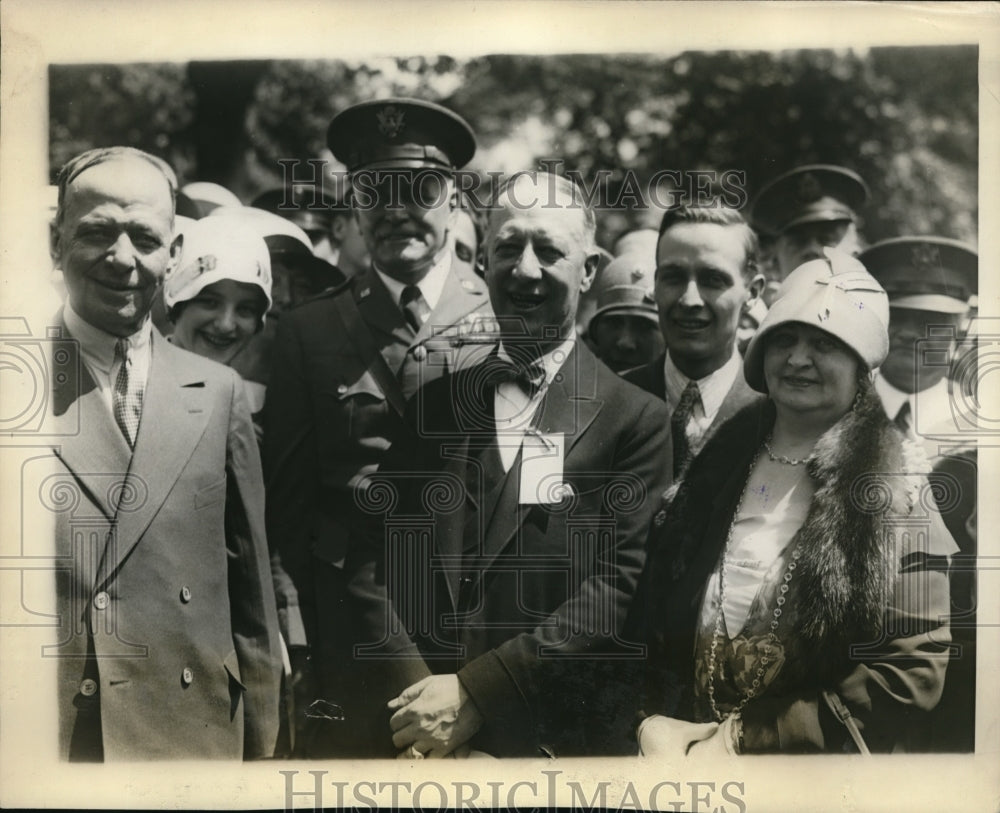1928 Press Photo Governor of New York Alfred Smith & Mrs Smith at Garden Party