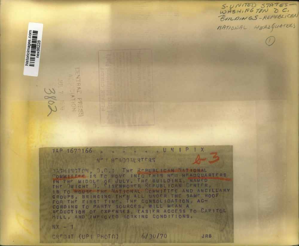 1970 Press Photo Republican National Committees New Headquarters Washington