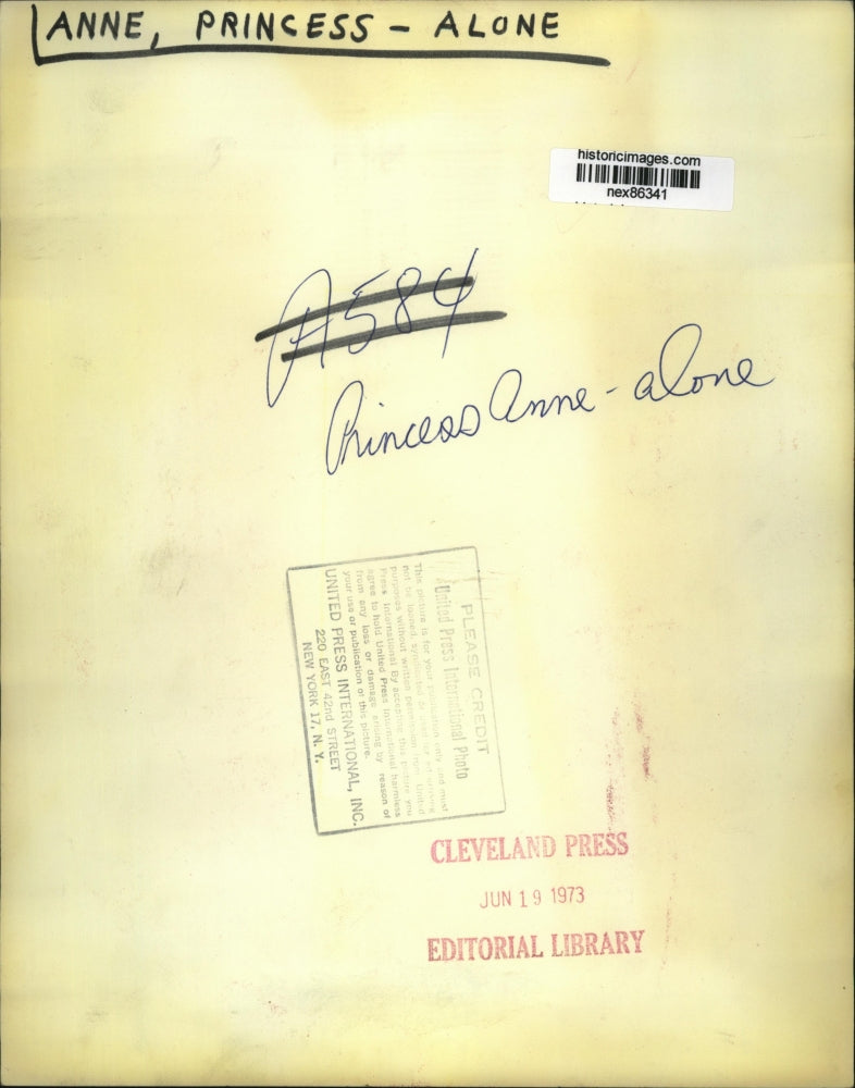 1973 Press Photo Princess Anne at Save the Children Fund Office in London