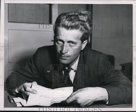 1951 Press Photo Karel Douba Czech Who Escaped Through Iron Curtain