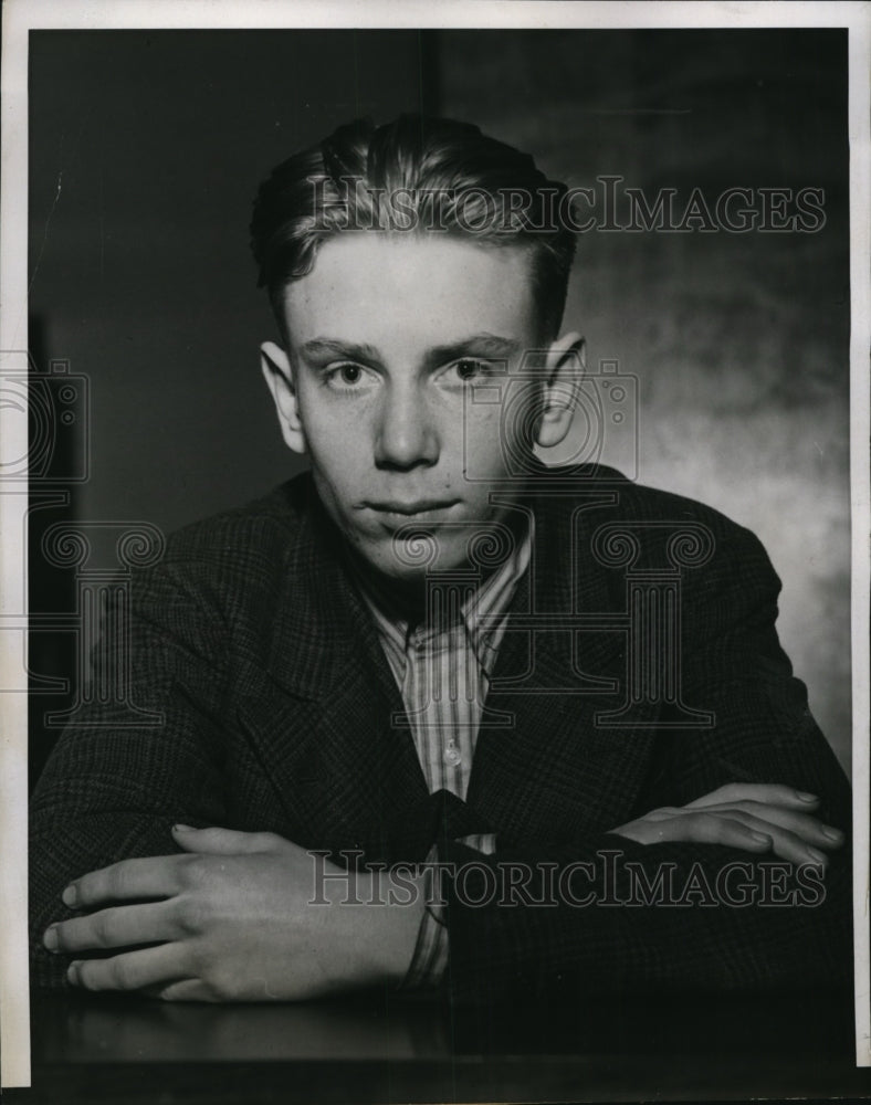 1938 Press Photo Theodore Danielsen Age 16 Confessed to Stabbing & Killing Mom