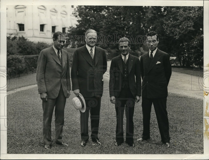 Load image into Gallery viewer, 1931 Press Photo Russell Boardman John Polando Clarence M Young J Edgar Hoover
