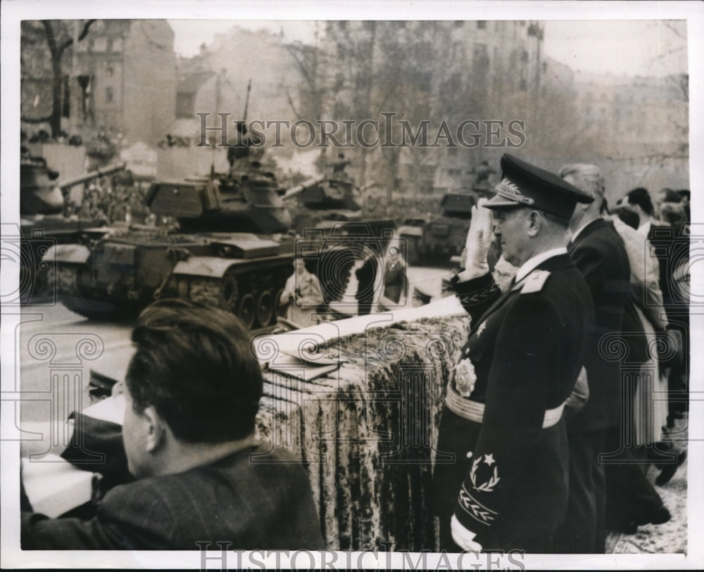 1954 Press Photo Marshal Josip Broz-Tito President Yugoslavia May Day Parade