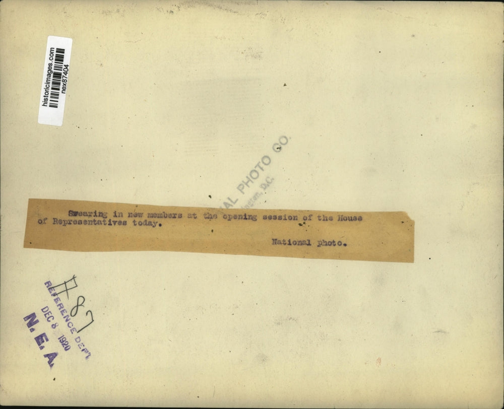 1920 Press Photo Swearing New Members Opening of House of Representatives