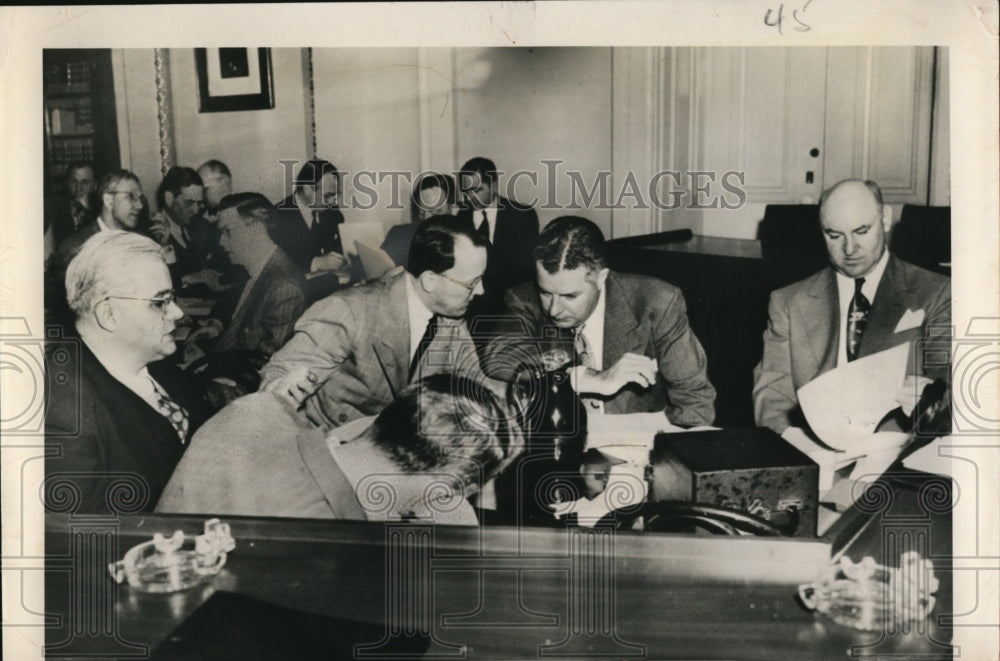 1950 Press Photo Executives of Continental Press at Senate Interstate Commerce