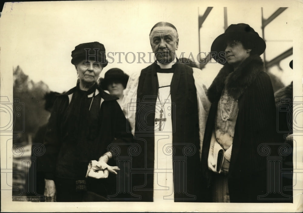 1923 Press Photo Mrs Archibald Hopkins, Bishop Freeman & Mrs Calvin Coolidge