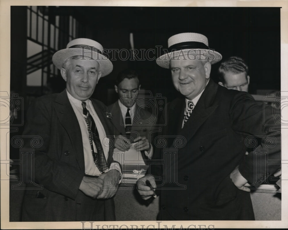 1939 Press Photo Roger Lapham & Captain Torkilo of New York