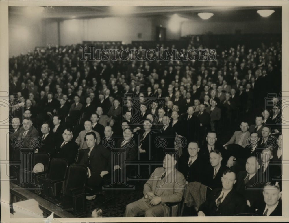 1935 Press Photo Brotherhood of Railroad Trainmen Convention in Cleveland Ohio