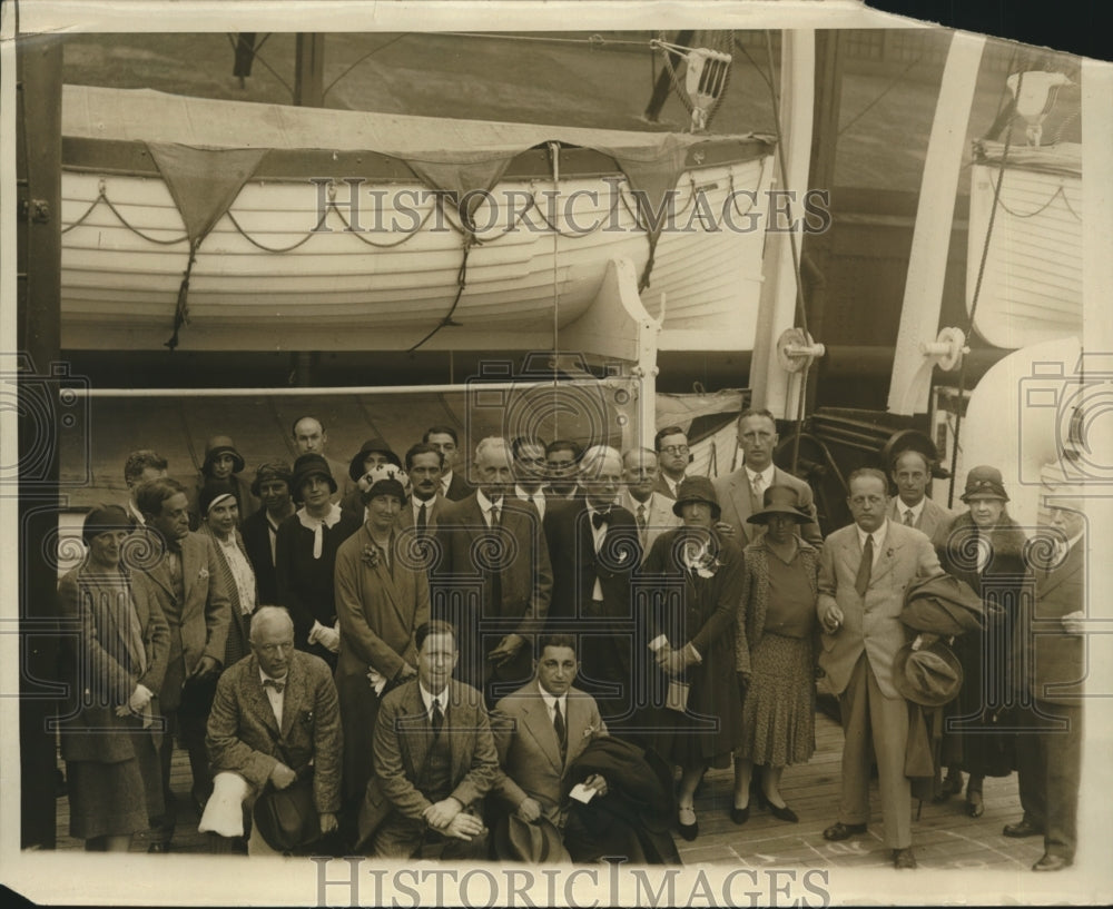 1930 Press Photo International Lawyers Association Members Aboard SS Tuscania