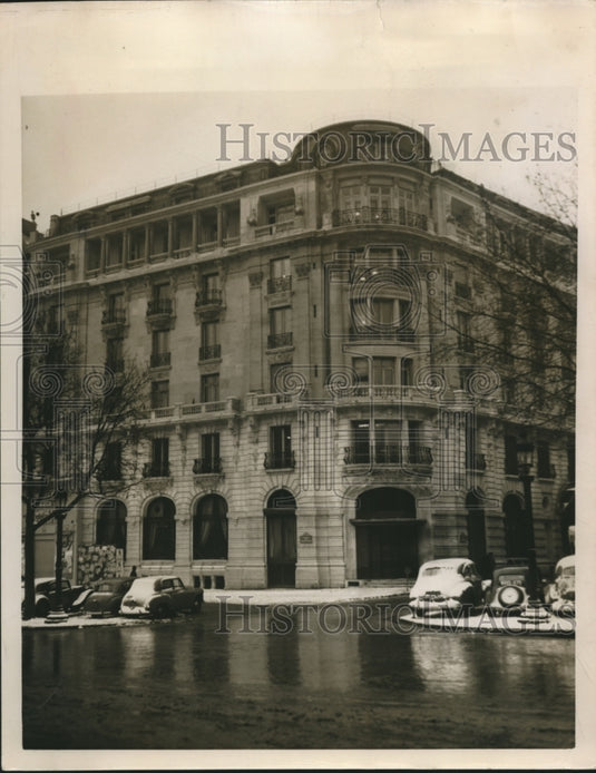 1951 Press Photo Shape's Temporary HQ at Hotel Astoria in Paris