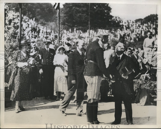 1934 Press Photo King Christian of Denmark & Mr John Christiansen