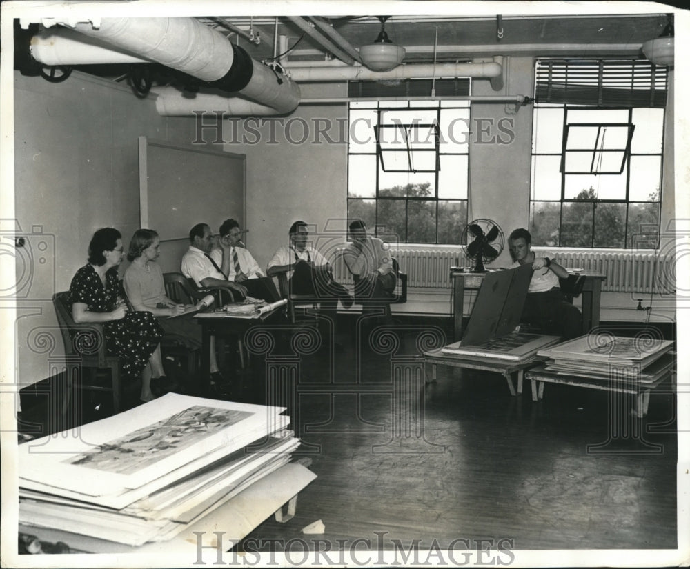 1939 Press Photo Formal Judging of Forty Eight State Competition at Post Office