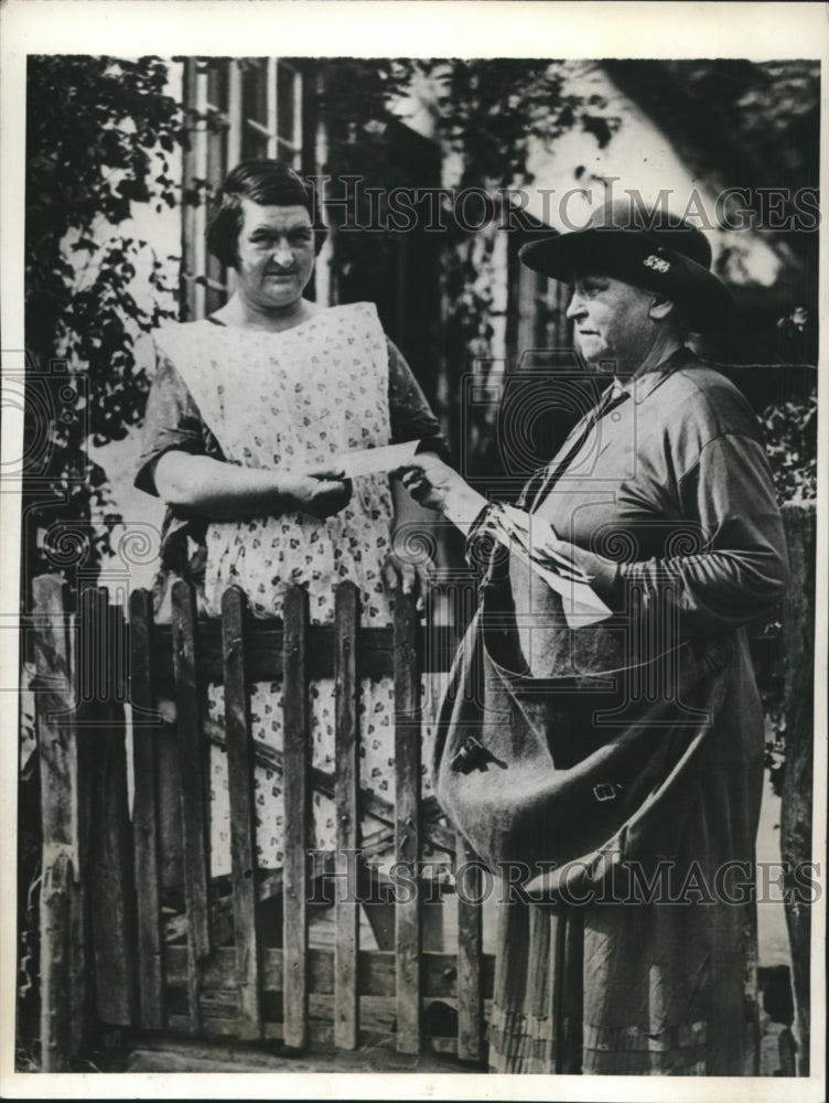 1932 Press Photo Florence Cape Englands Oldest Postwoman