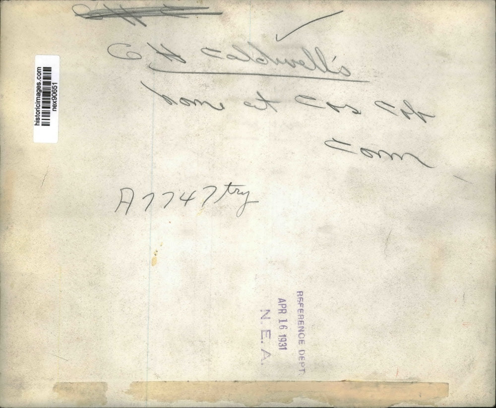 1931 Press Photo GH Caldwell Electric Home at Cob Community