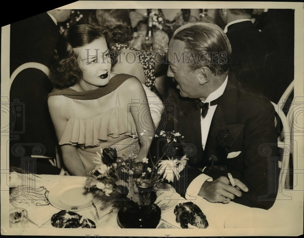 1935 Press Photo Bernice Smith William Rhinelander Stewart Versailles Night Club