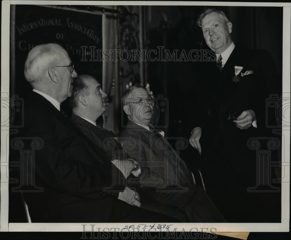 1939 Press Photo Police Chief Convention R B Jordan D S Leonard P Brady W Quinn