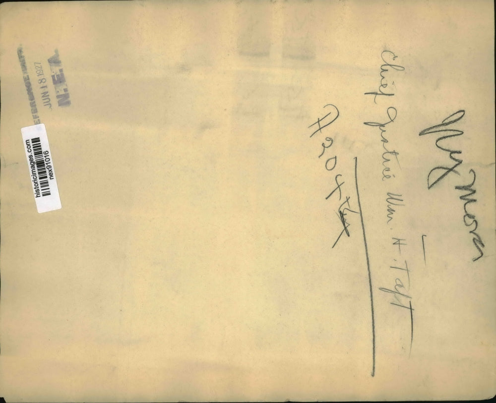 1927 Press Photo Chief Justice William Taft & Others