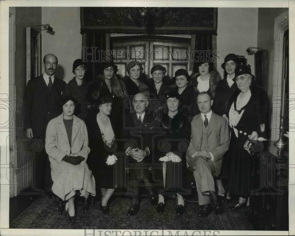 1932 Press Photo Lt Governor Herbert Lehman with Independent Women Voters