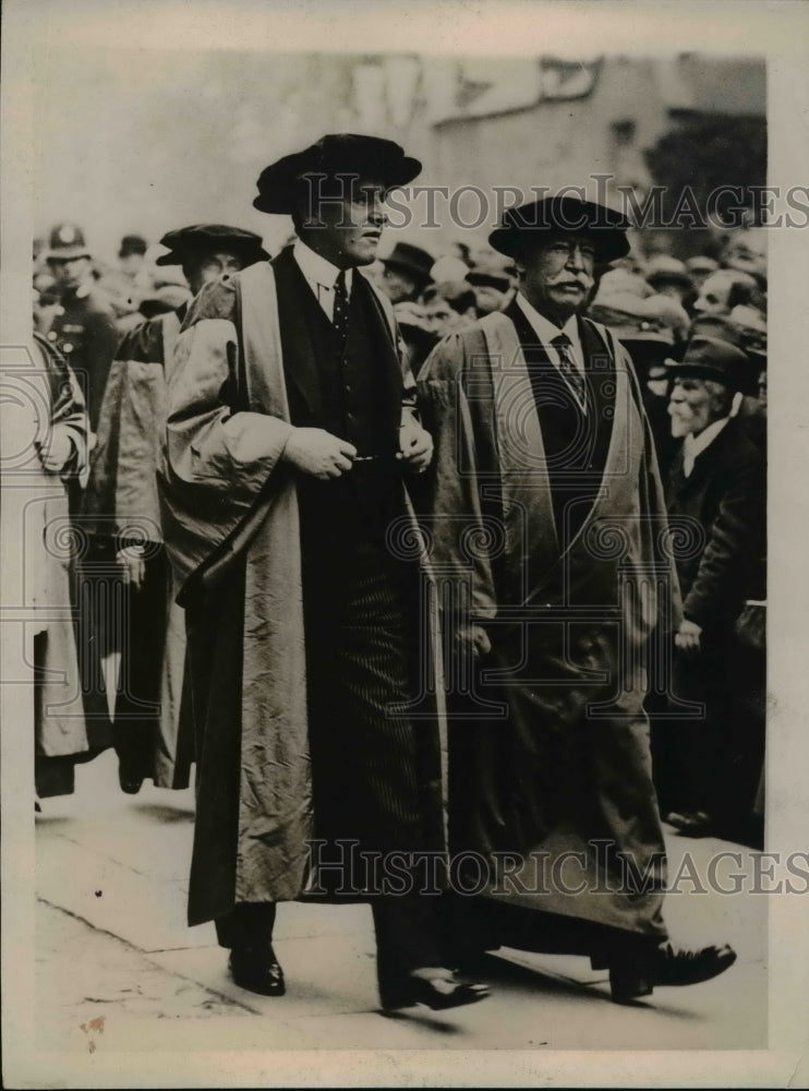 1922 Press Photo Cardinal Bourne & Chief Justice Howard Taft Receive Oxford Degr