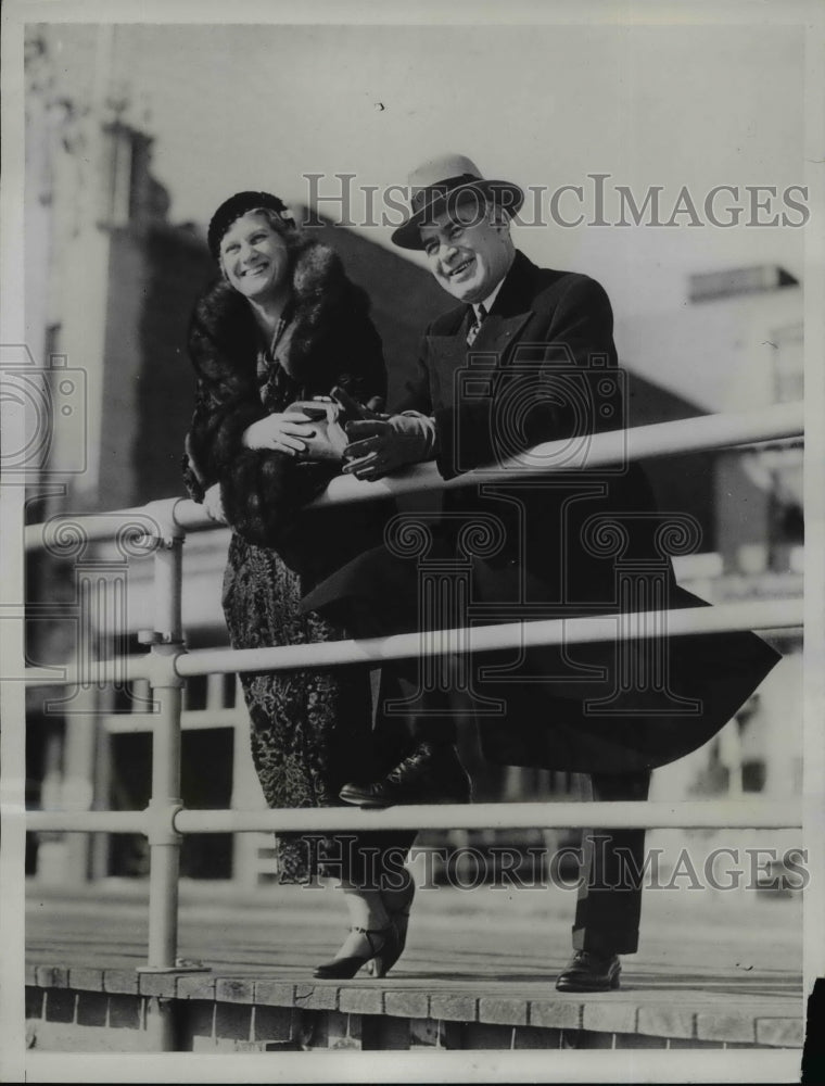 1933 Press Photo Governor and Herbert H Lehman of New York in Atlantic City