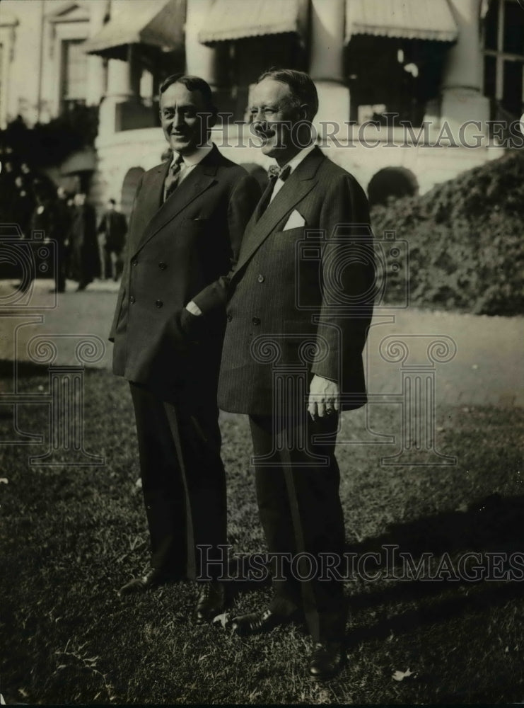 1923 Press Photo Governors George Silzer and Alfred E Smith at White House