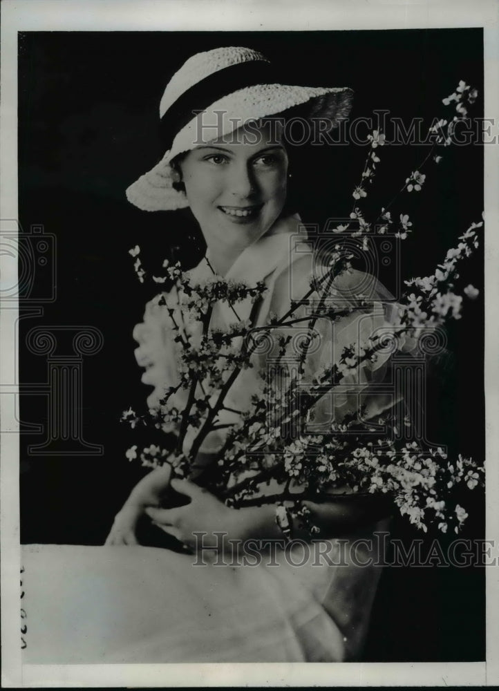 1935 Press Photo Queen of Cherry Blossom Festival Mary Bell Bennett