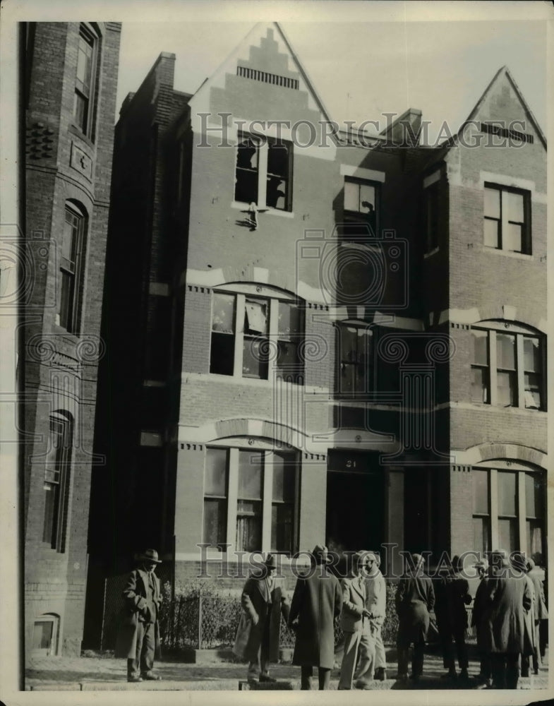 1922 Press Photo House at 21 Wellington St Besieged for Hours bu Police