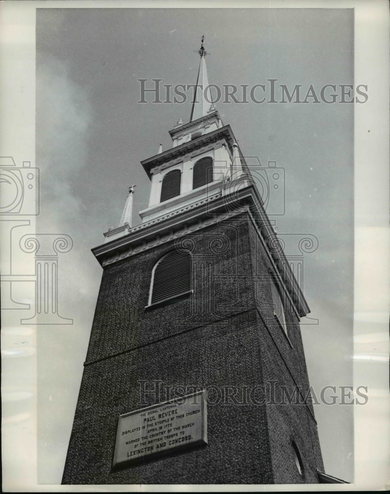1969 Press Photo Old North Church Famous Tale of Paul Revere in Boston