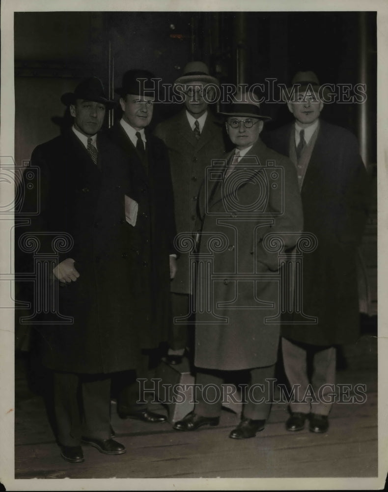 1933 Press Photo Thomas James, Robert Bullock, EJ Bertra Jr, & RJ Crawford