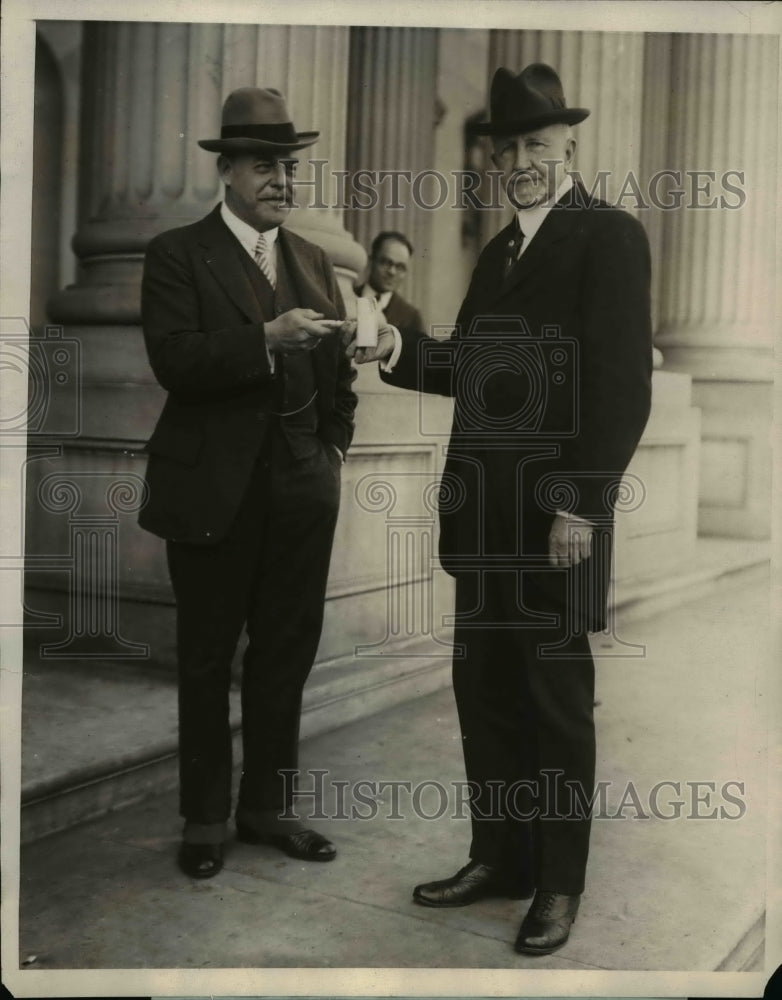 Load image into Gallery viewer, 1925 Press Photo Nick Longworth Speaker House of Rep &amp; Fred Gillette Retired
