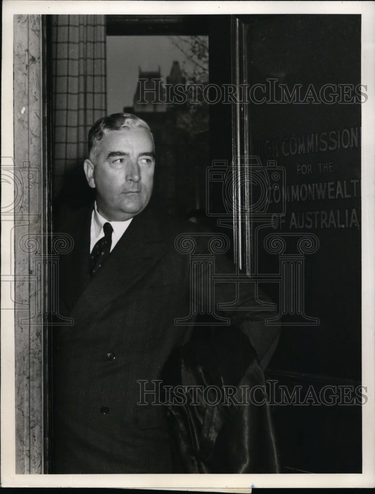 1941 Press Photo Prime Minister RG Menzies of Australian High Commission Ottawa