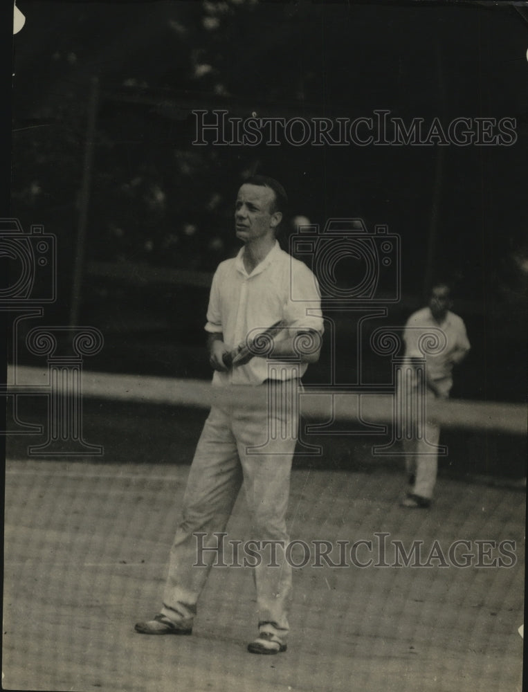 1922 Press Photo Theodore Roosevelt Playing at White House Tennis Court