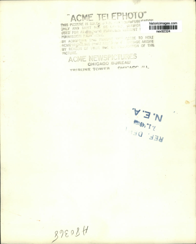 1949 Press Photo Governor Fuller Warren Marrying Barbara Manning in LA