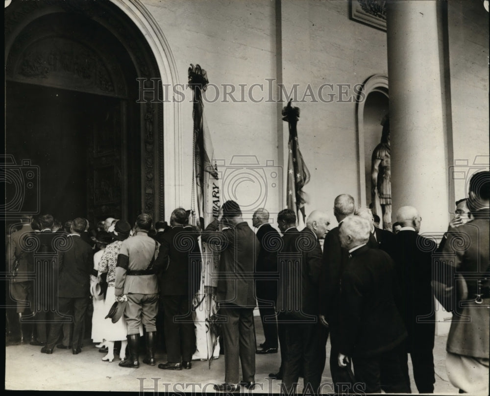 1923 Press Photo Crowd Attending President Warren Harding's Funeral - nex92520