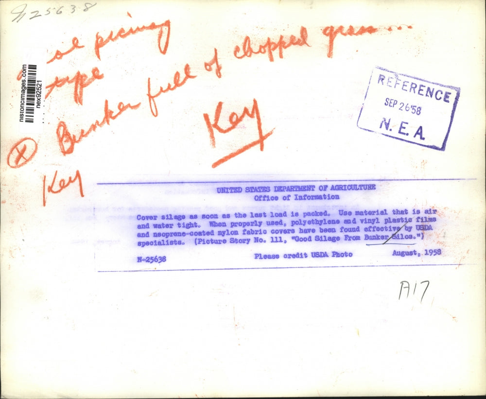 1958 Press Photo US Department of Agricultures New Plastic Vinyl Film