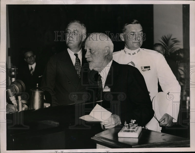 Load image into Gallery viewer, 1936 Press Photo President Franklin D Roosevelt , Colonel Watson at Conference
