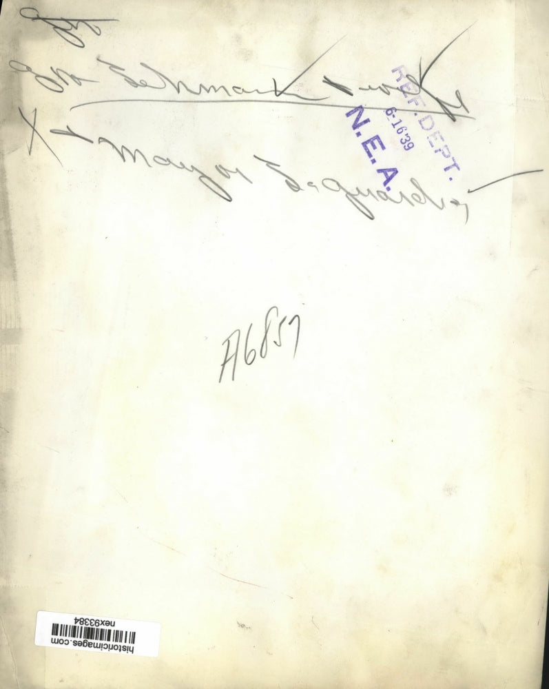 1939 Press Photo Governor Lehman & Wife With Mayor LaGuardia - nex93384