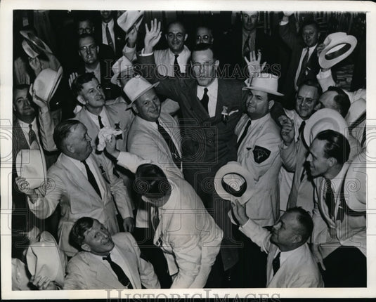 1941 Press Photo Fellow Elks Cheer John S McClelland of Grand Exalted Ruler