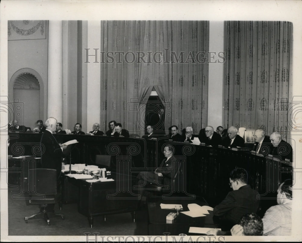 1940 Press Photo Secretary of State Cordell Hull at Ways & Means Committee