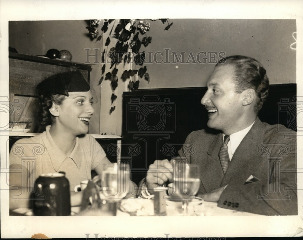 1936 Press Photo Prince Nicholas Youska Troubetzkoy & Countess Jirn De Serville