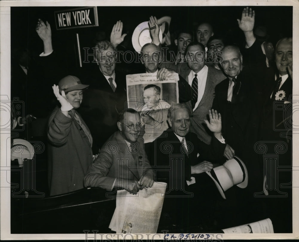 1936 Press Photo Mrs Newton Cass Philip Etting Louis Rockefeffer R Sprague