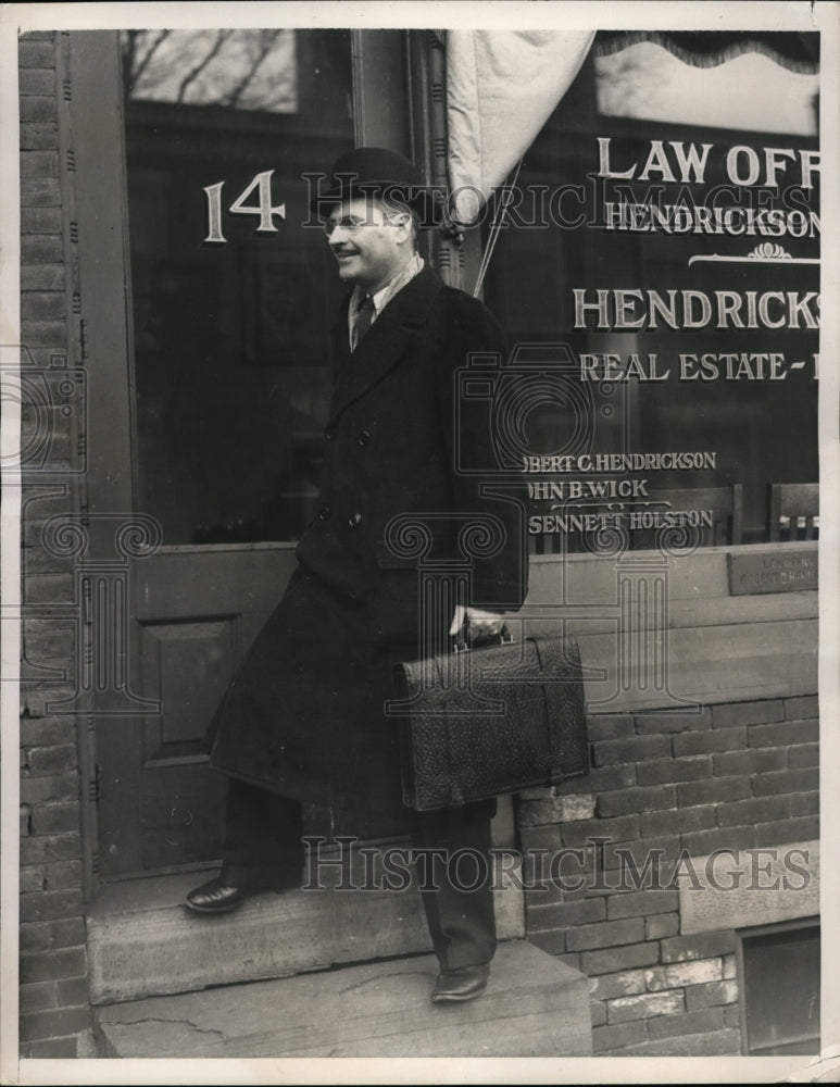 1940 Press Photo Robert Hendrickson Republican Nominee for Governor of New Jerse