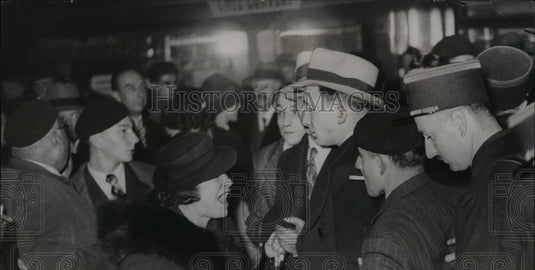 1938 Press Photo Colonel La Rocque Parliamentary Candidate M Charels Vallin