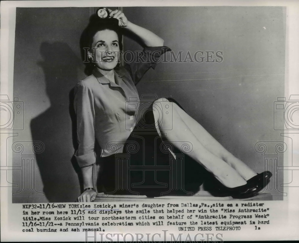 1953 Press Photo Lee Kosick Miners Daughter Wins Miss Anthracite