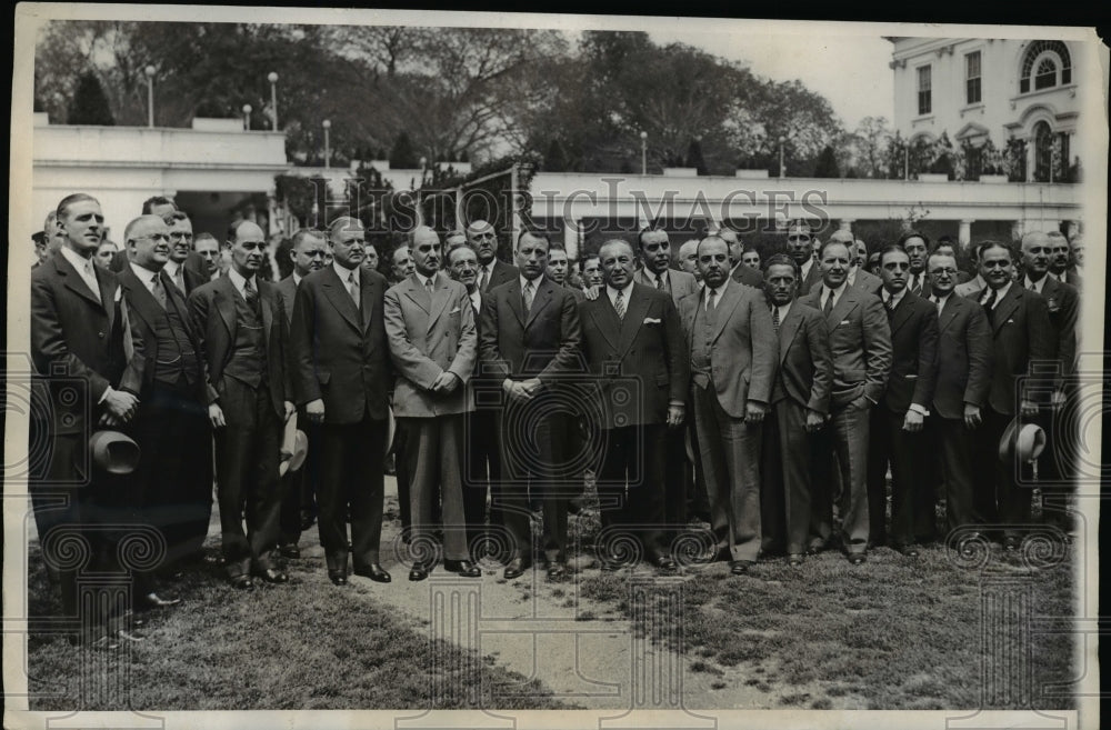 1932 Press Photo President Hoover Columbian League of Voters E Corsi P Cavigghia
