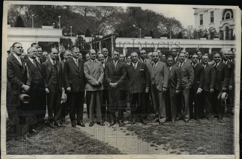 Load image into Gallery viewer, 1932 Press Photo President Hoover Columbian League of Voters E Corsi P Cavigghia
