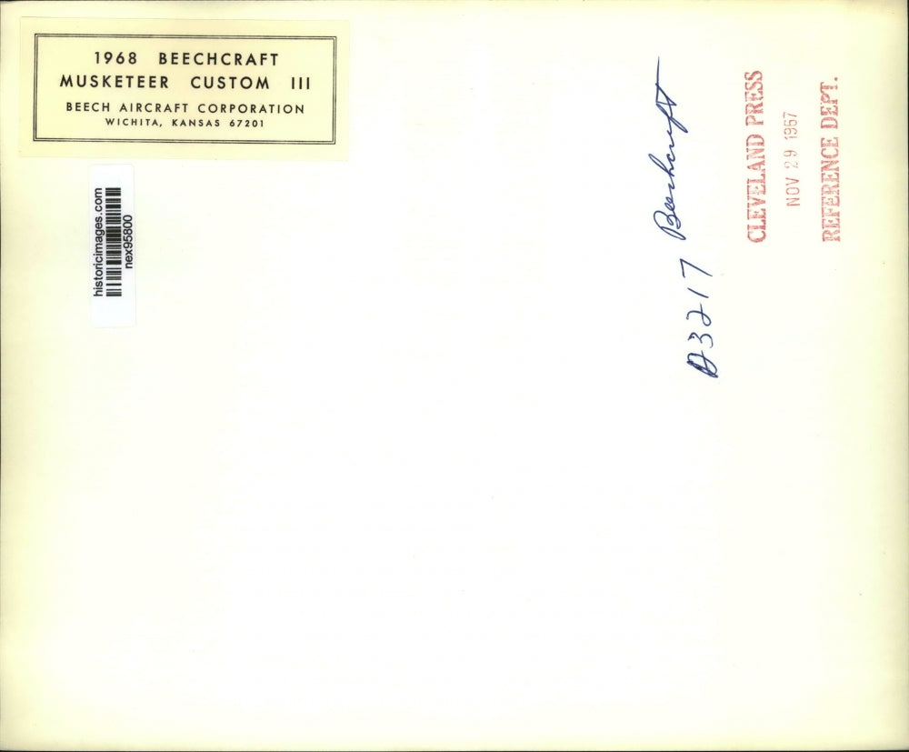 1967 Press Photo Beechcraft Musketeer Custom III